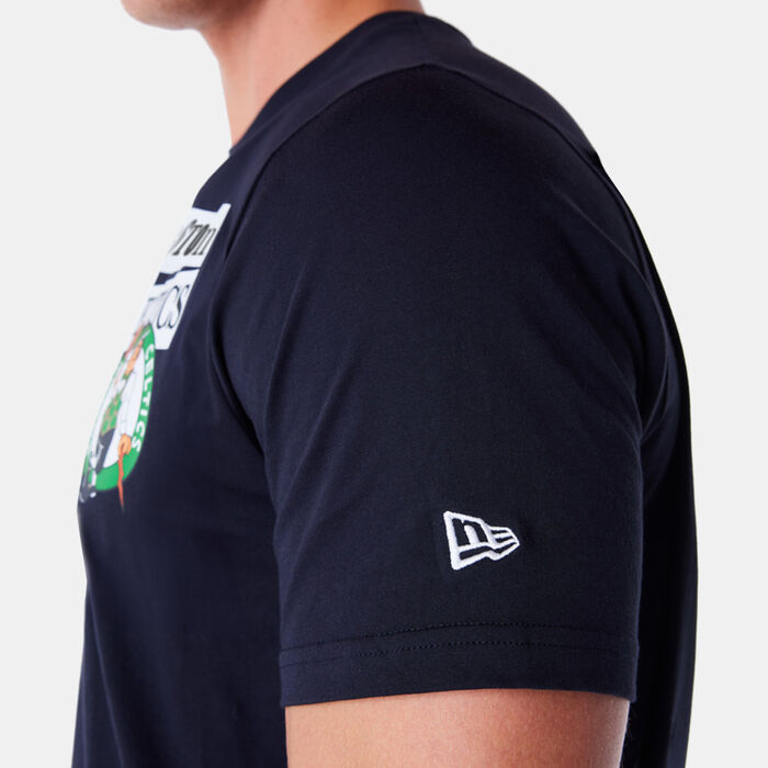 New Era Men's NBA Boston Celtics Newspaper Graphic T-Shirt Blue New Era Men's NBA Boston Celtics Newspaper Graphic T-Shirt Blue image number 4