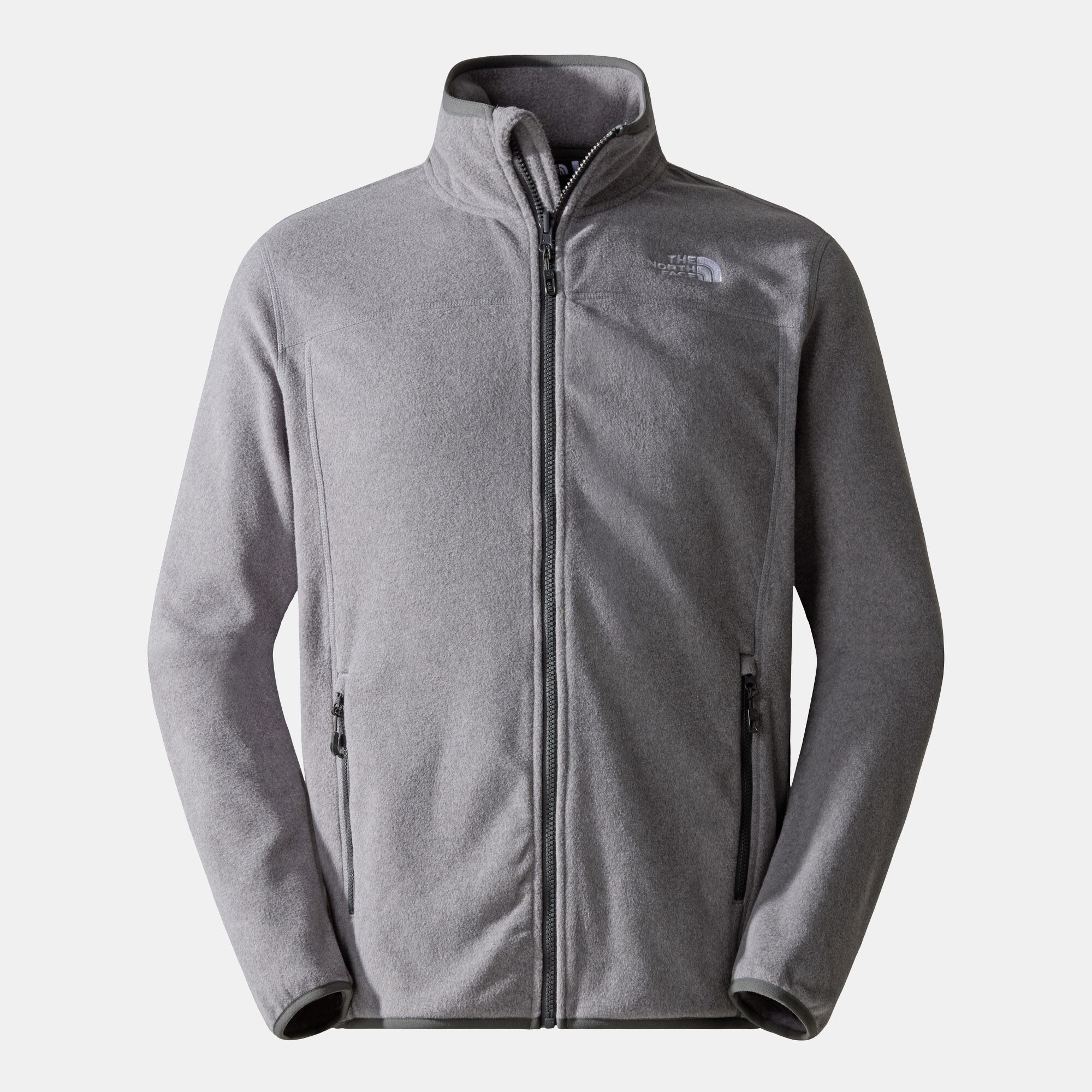 Grey fuzzy north face hotsell