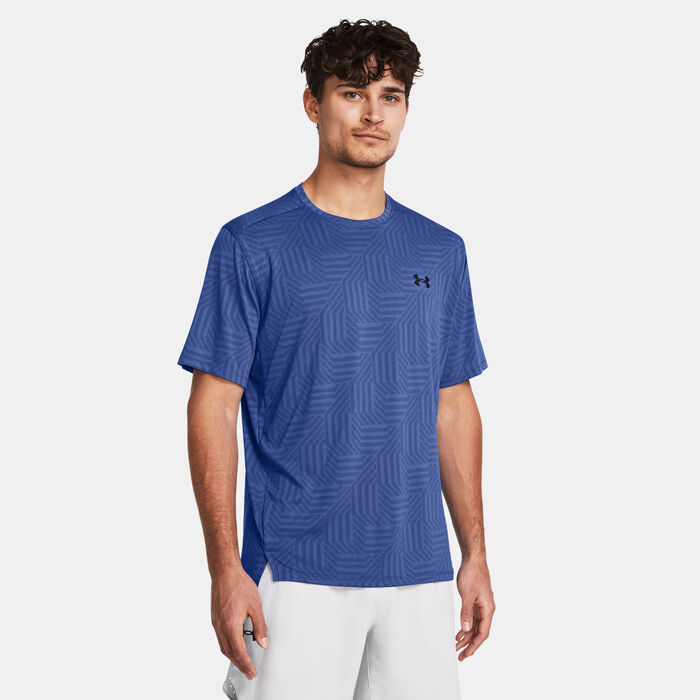 Under Armour Men's UA Tech Vent Geotessa Training T-Shirt Blue Under Armour Men's UA Tech Vent Geotessa Training T-Shirt Blue image number 0