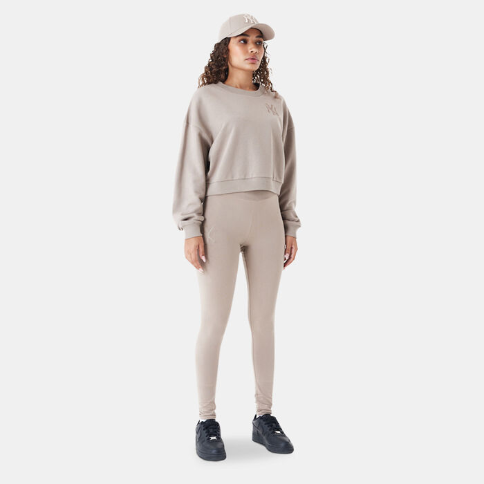 New Era Women's MLB New York Yankees Leggings Beige New Era Women's MLB New York Yankees Leggings Beige image number 2