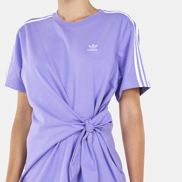 adidas Originals Women's T-Shirt Dress Purple image number 2