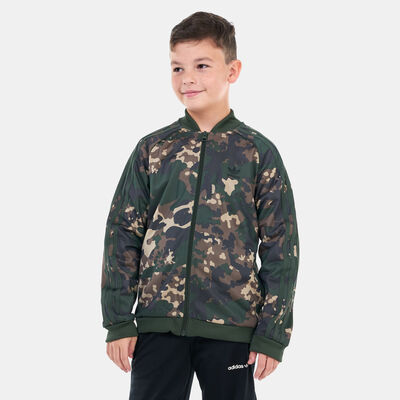 adidas Originals Kids' Camo SST Track Jacket Green adidas Originals Kids' Camo SST Track Jacket Green