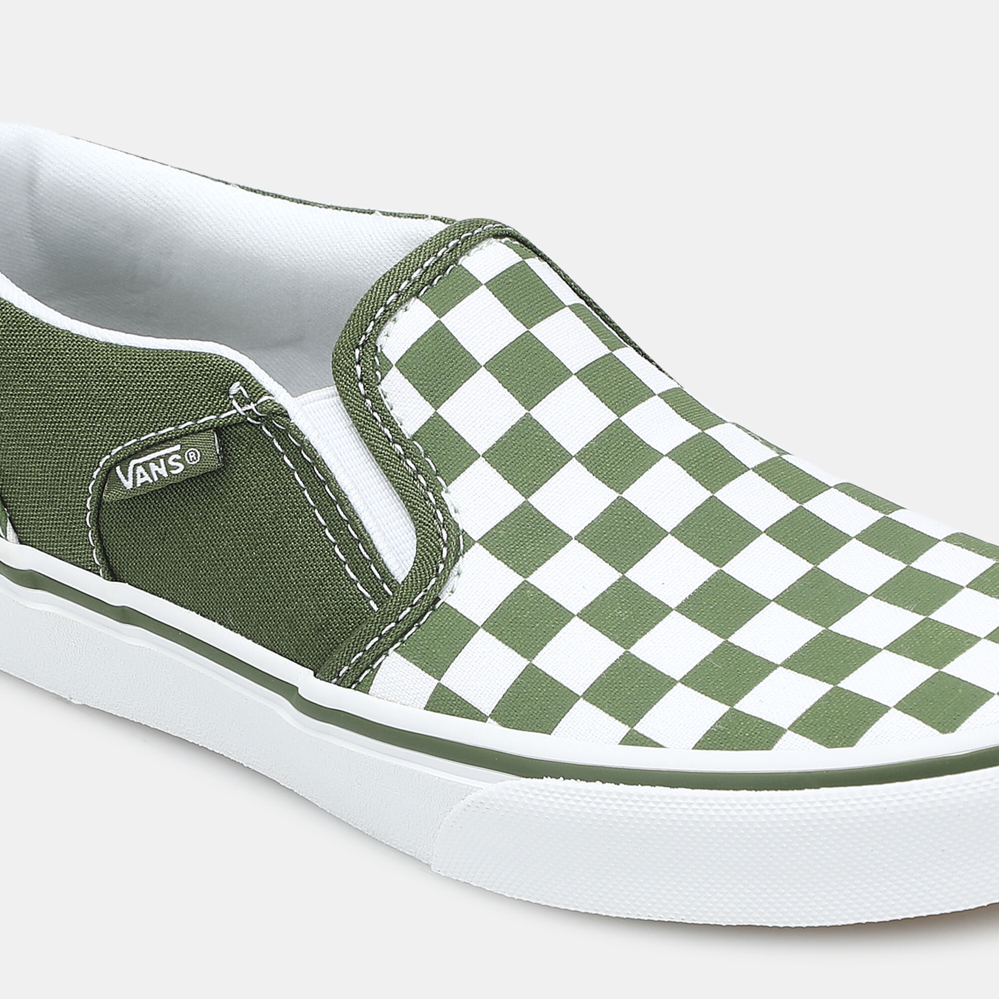 Vans slip ons kids Green on sale