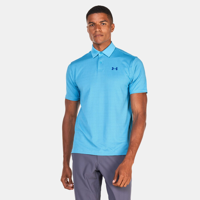 Under Armour Men's UA Tee To Green Printed Polo Shirt Blue image number 0