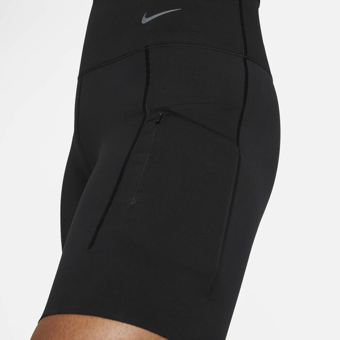 Nike Women's Go Firm-Support High-Waisted Biker Shorts Black Nike Women's Go Firm-Support High-Waisted Biker Shorts Black image number 8