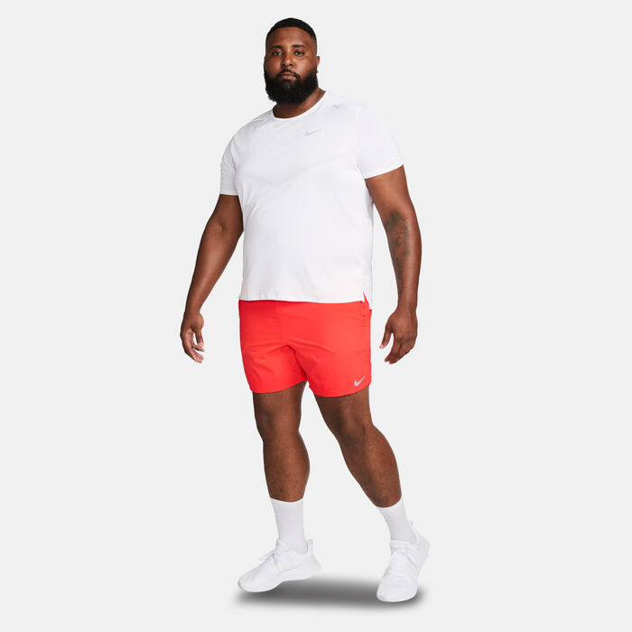 Nike Men's Stride Dri-FIT Running Shorts Red Nike Men's Stride Dri-FIT Running Shorts Red image number 5