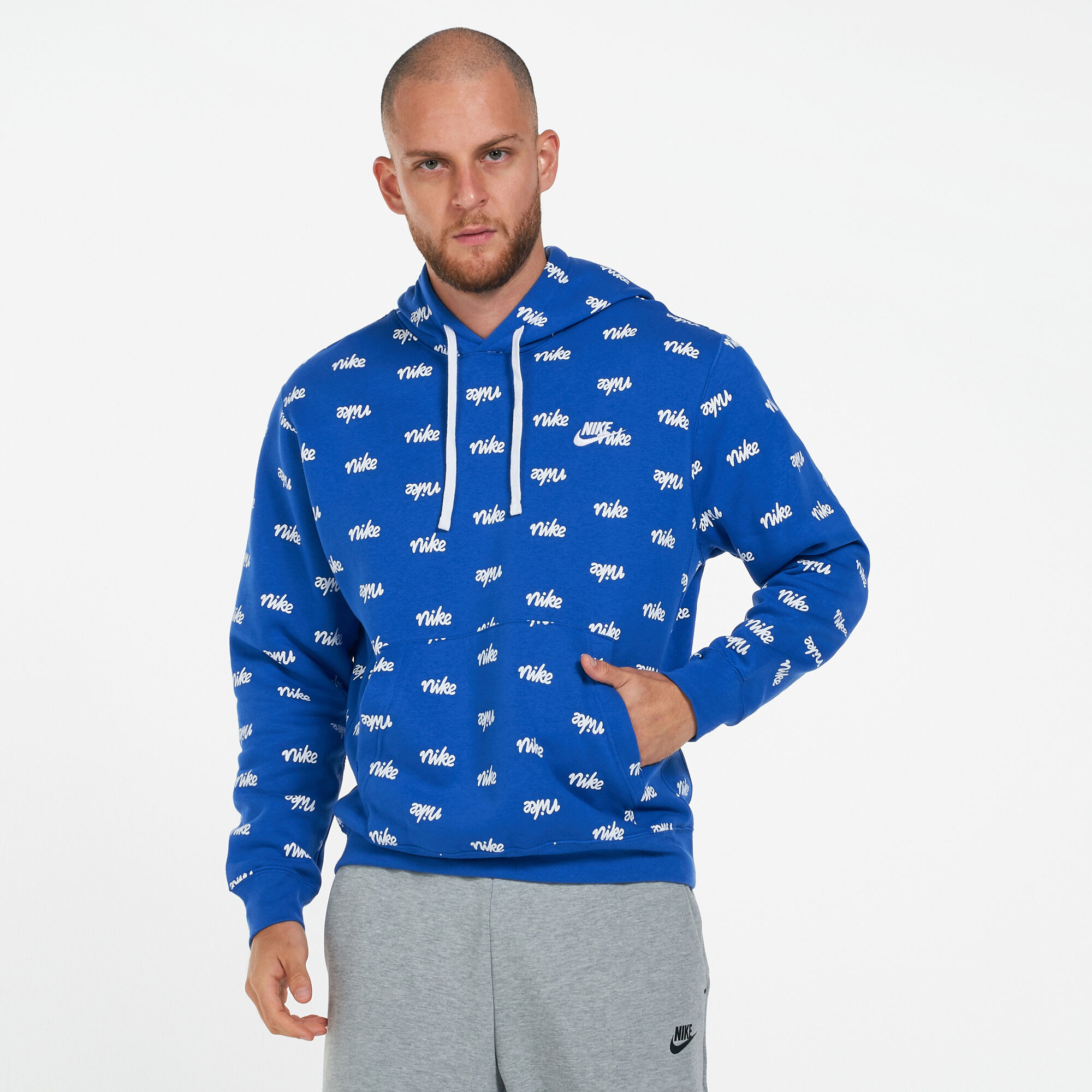 Men s Sportswear Allover Script Club Hoodie