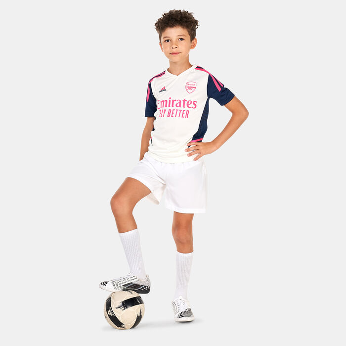 adidas Kids' Arsenal Condivo 22 Training Jersey White adidas Kids' Arsenal Condivo 22 Training Jersey White image number 2