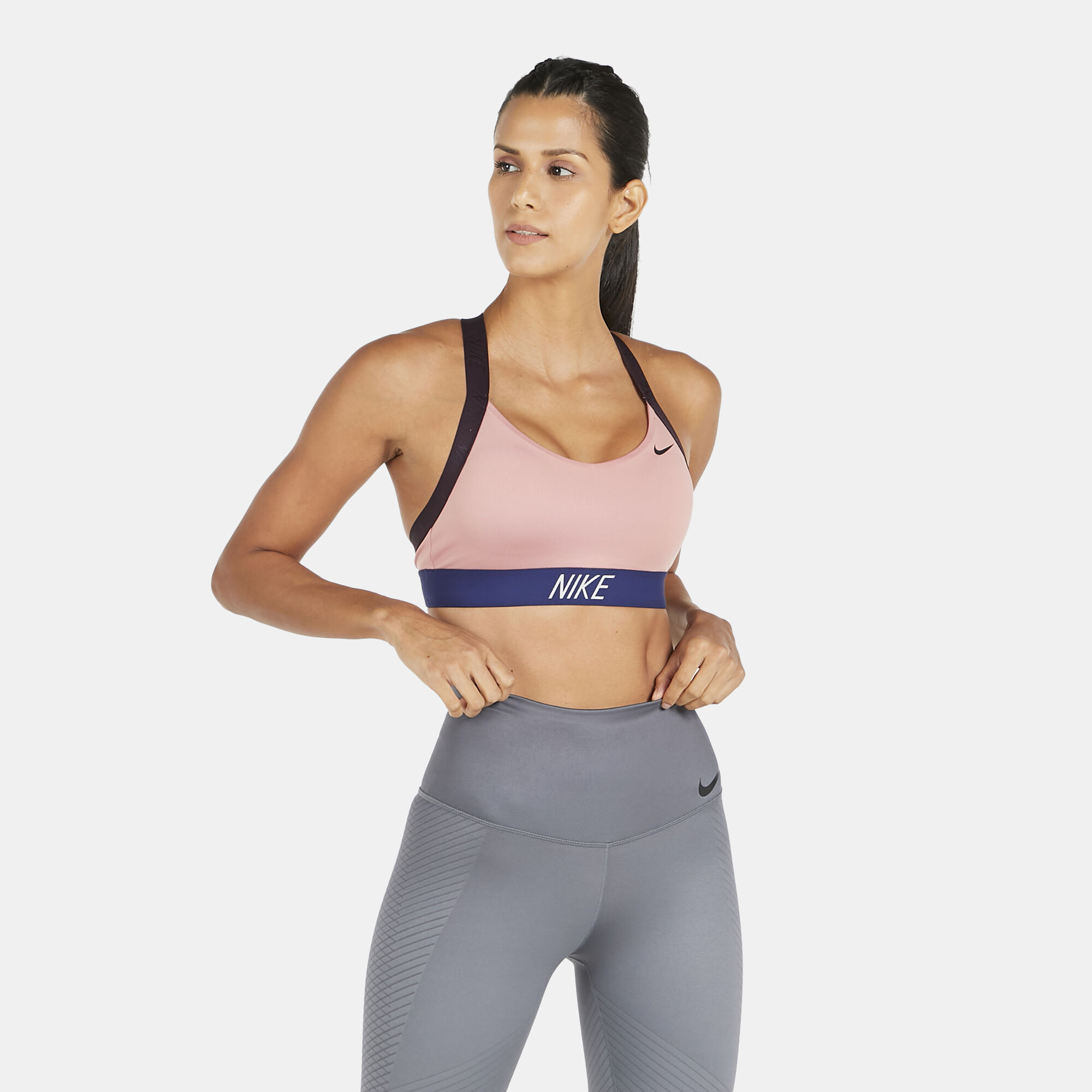 Buy Nike Women's Pro Indy Dri-FIT Sports Bra Pink in KSA -SSS