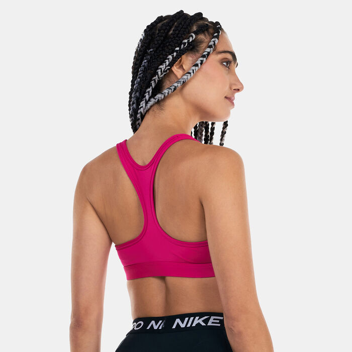 Nike Women's Swoosh Light-Support Training Sports Bra Pink image number 1