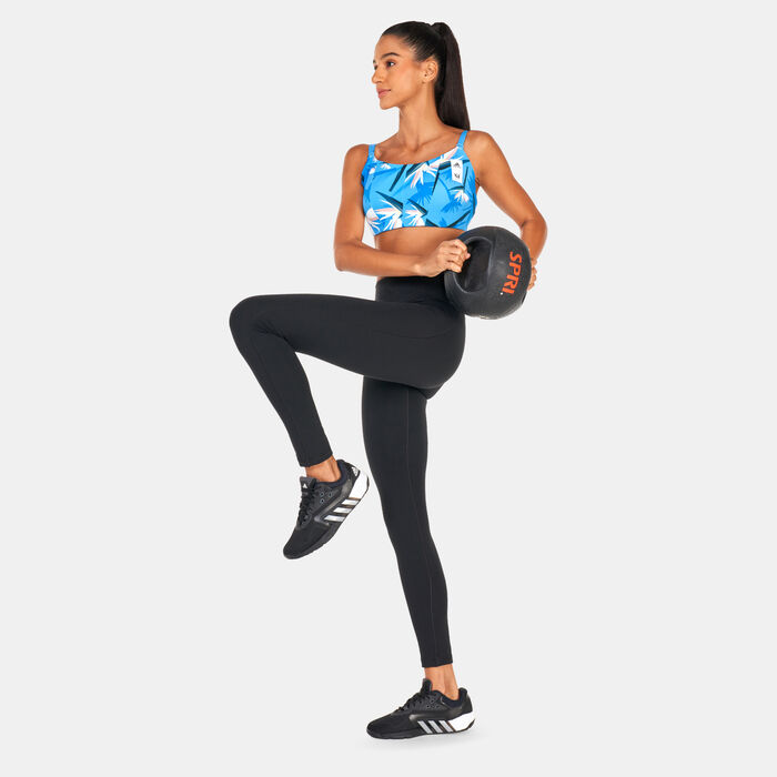 adidas Women's x Thebe Magugu Light-Support Sports Bra Blue adidas Women's x Thebe Magugu Light-Support Sports Bra Blue image number 2