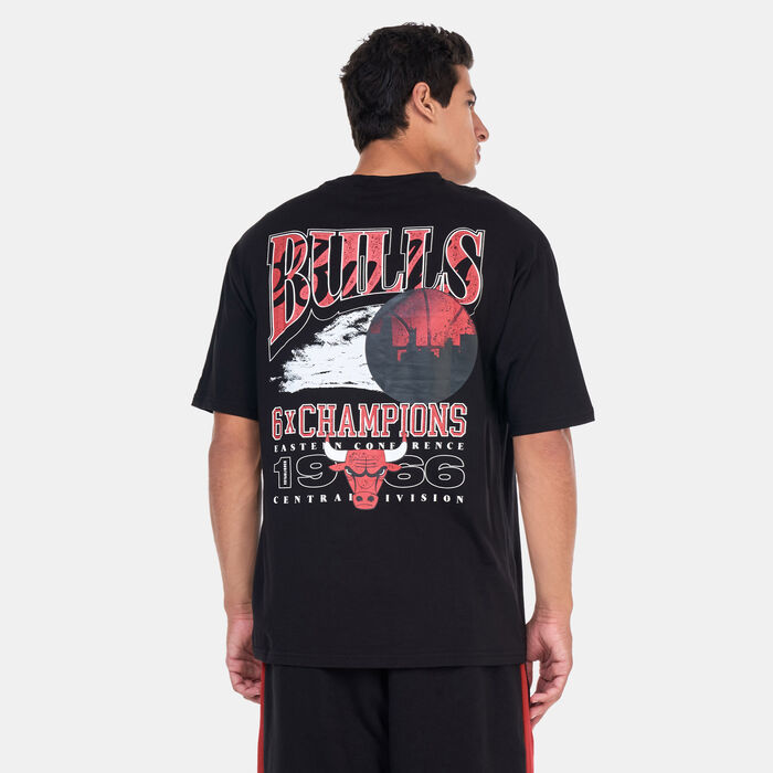 New Era Men's NBA Chicago Bulls Championship T-Shirt Black New Era Men's NBA Chicago Bulls Championship T-Shirt Black image number 1