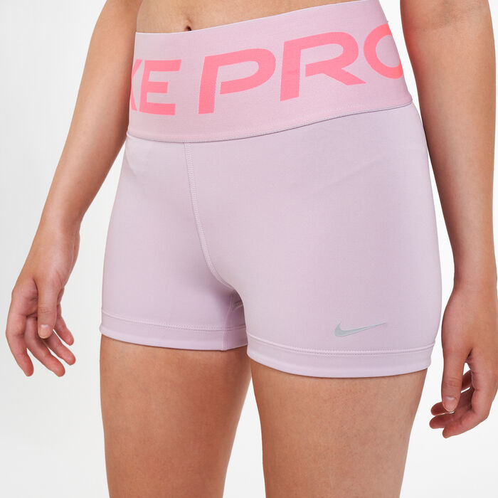 Nike Women's Pro Novelty 3-inch Shorts Pink Nike Women's Pro Novelty 3-inch Shorts Pink image number 3