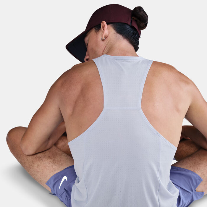 Nike Men's Fast Dri-FIT Running Vest Grey Nike Men's Fast Dri-FIT Running Vest Grey image number 5
