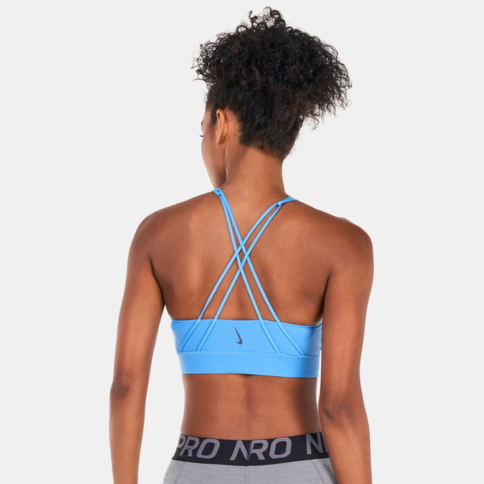 Nike Women's Swoosh Luxe Sports Bra Blue Nike Women's Swoosh Luxe Sports Bra Blue image number 1