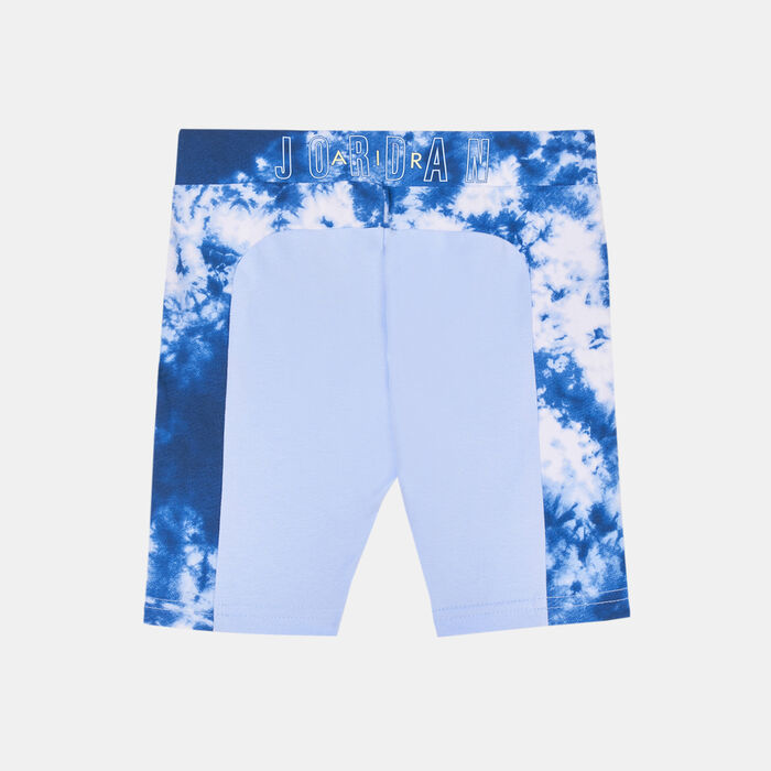 Jordan Kids' Cloud Dye Blocked Bike Shorts Blue Jordan Kids' Cloud Dye Blocked Bike Shorts Blue image number 1