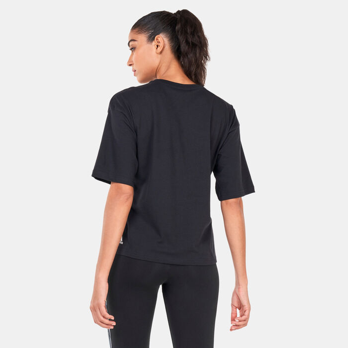 adidas Women's Essentials Cropped T-Shirt Black adidas Women's Essentials Cropped T-Shirt Black image number 1