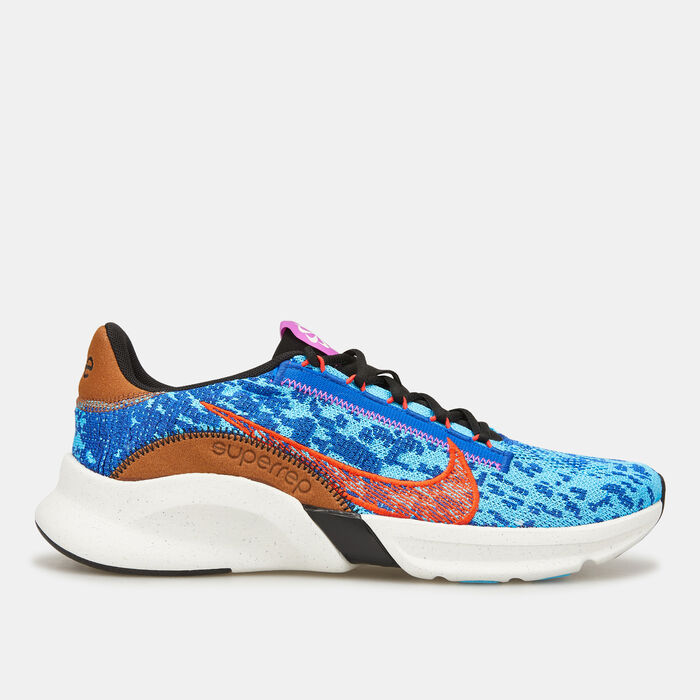 Nike Men's SuperRep Go 3 Next Nature Flyknit Training Shoes Blue Nike Men's SuperRep Go 3 Next Nature Flyknit Training Shoes Blue image number 0