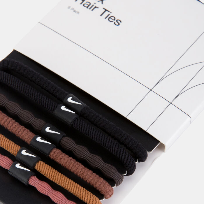 Nike Flex Hair Ties (6 Pieces) Brown image number 1