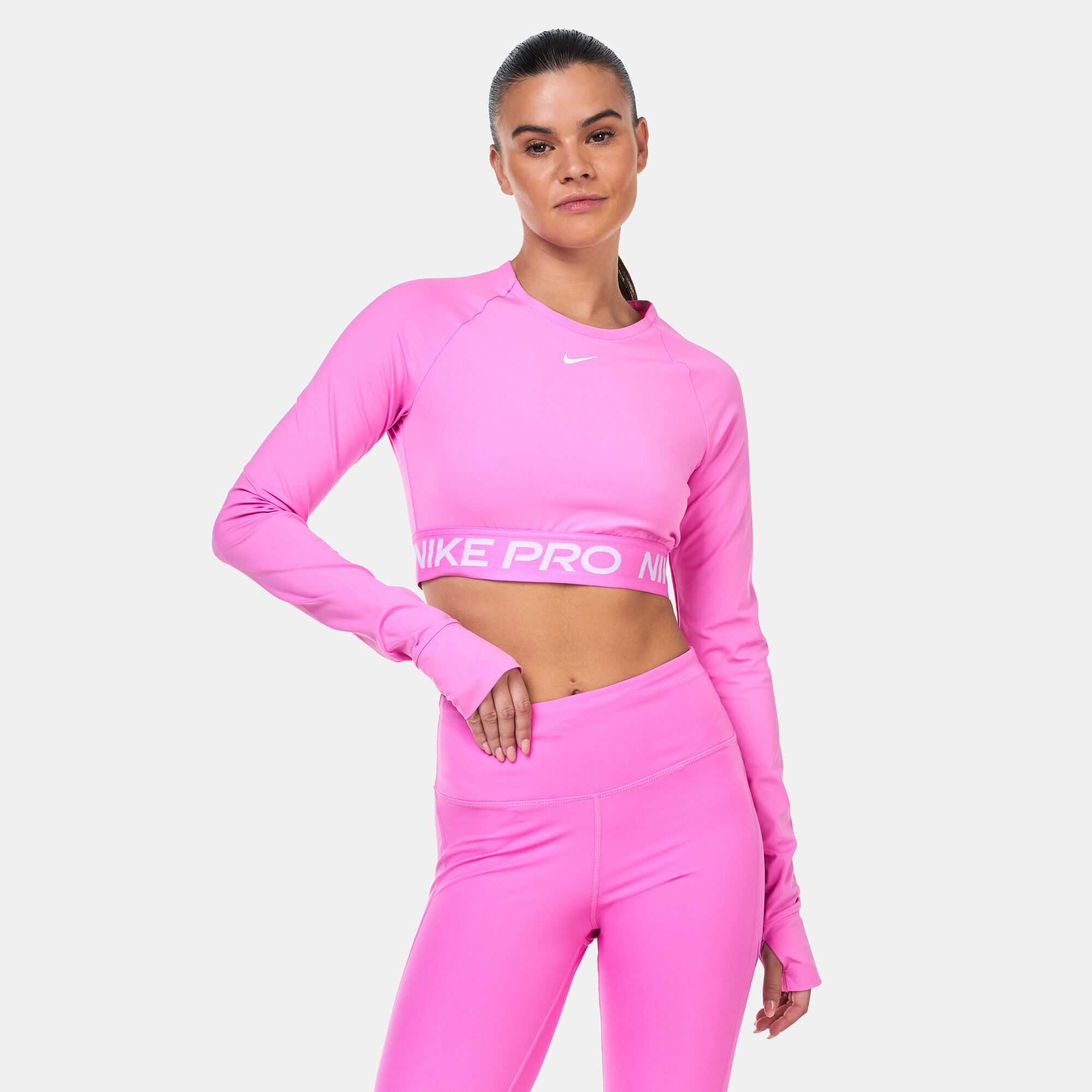 Nike pro dri fit long sleeve women's sales