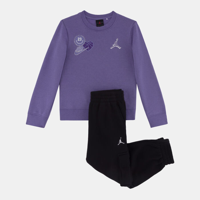 Jordan Kids' Graphic Sweatshirt and Sweatpants Set Black image number 0
