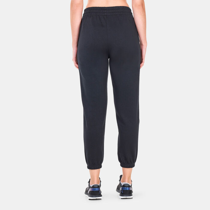 Under Armour Women's UA Essential Fleece Joggers Black Under Armour Women's UA Essential Fleece Joggers Black image number 1