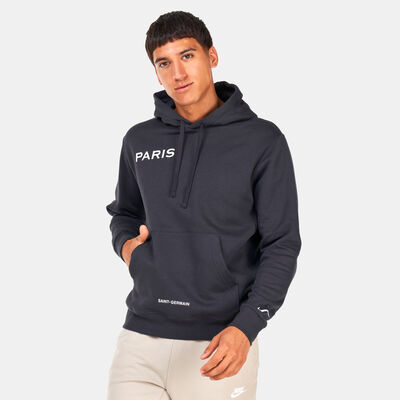 Nike Men's Paris Saint-Germain Club Fleece Pullover Hoodie Grey