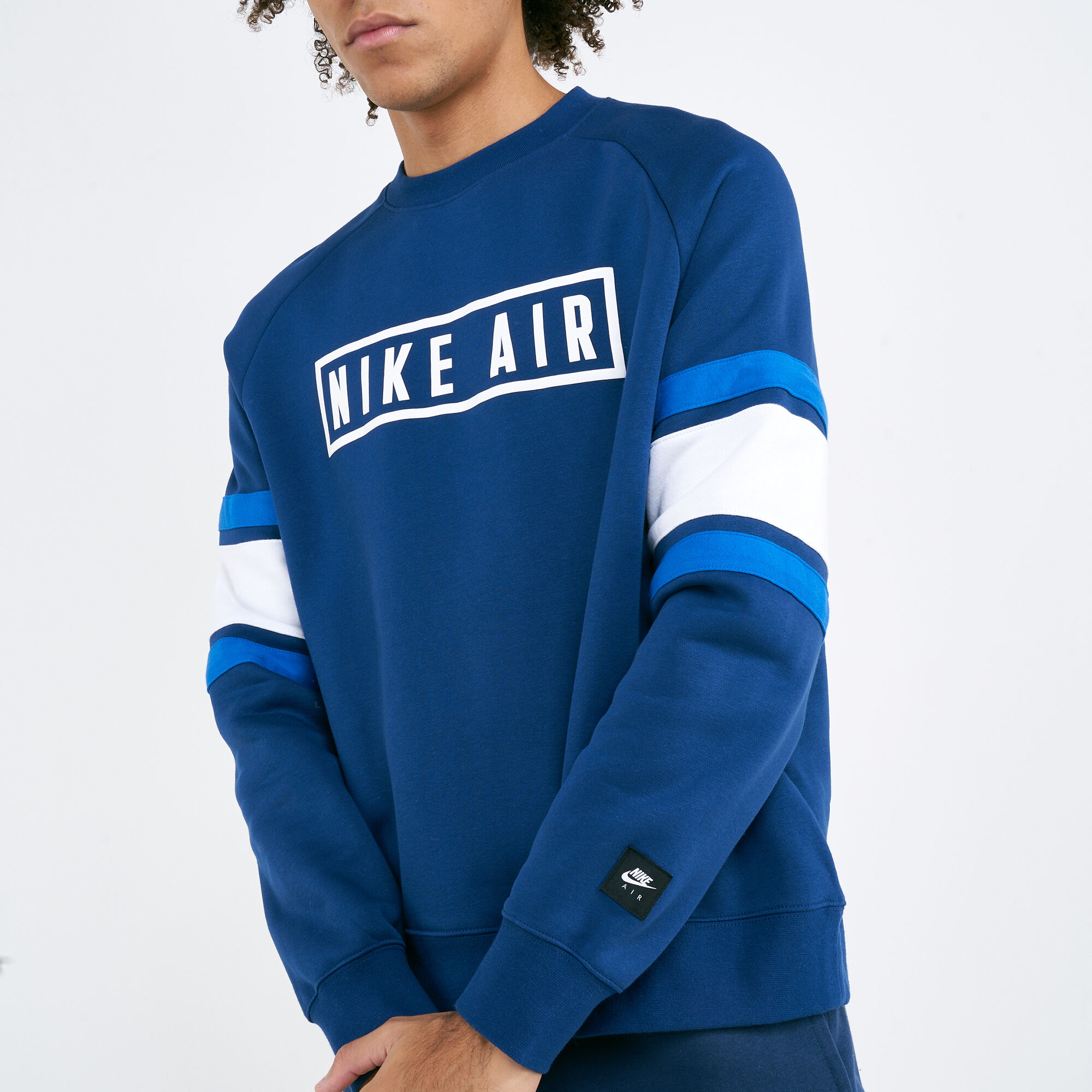 Nike air hot sale crew sweatshirt blue