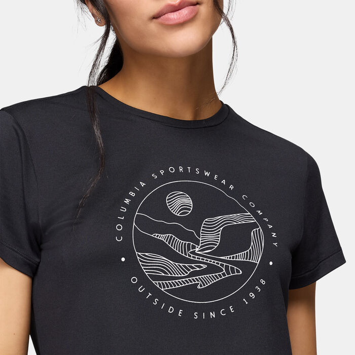 Columbia Women's Sloan Ridge Technical Hiking T-Shirt Black Columbia Women's Sloan Ridge Technical Hiking T-Shirt Black image number 4