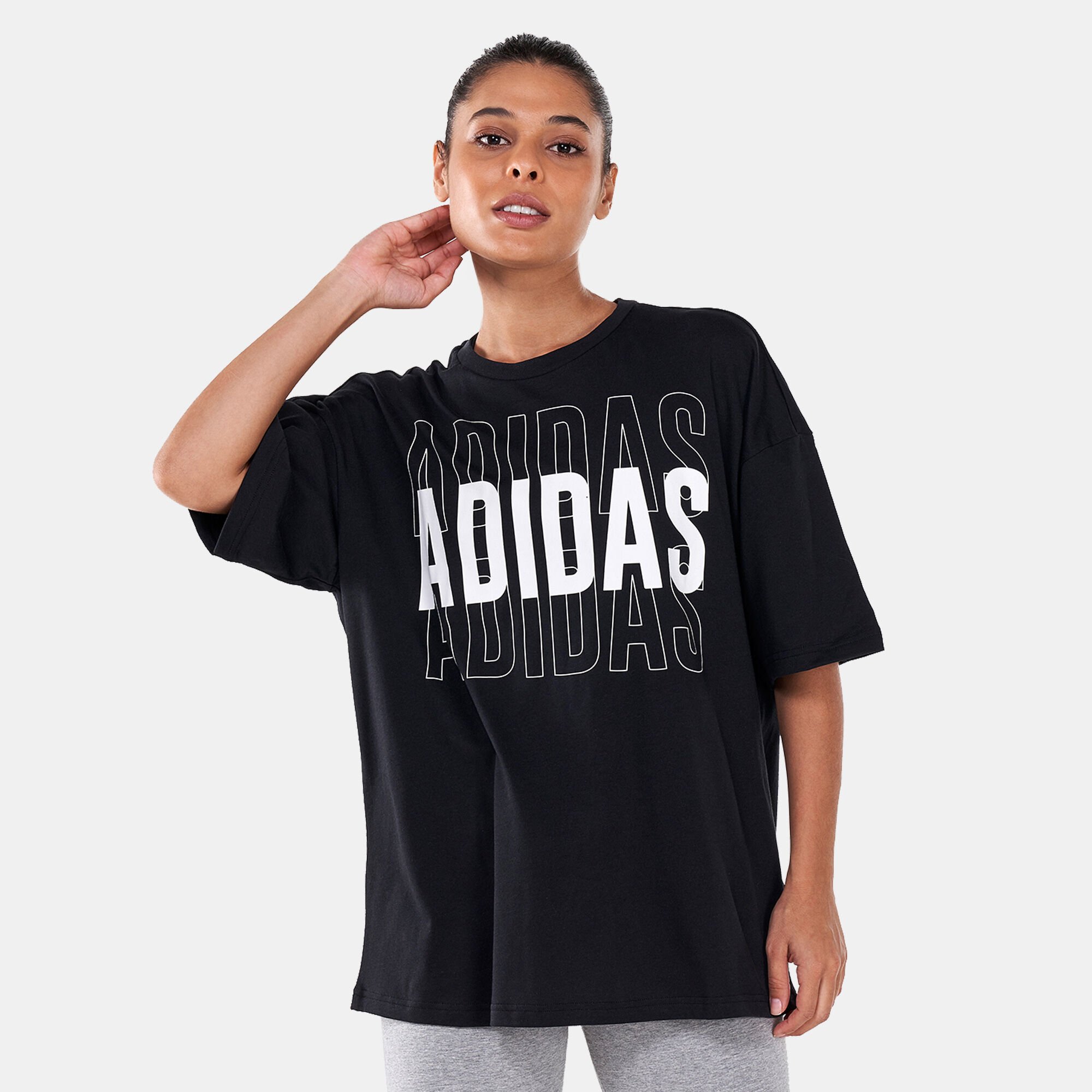 Oversized adidas top best sale