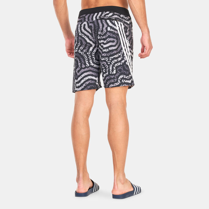adidas Men's Classic-Length Colour Maze Tech Board Shorts Black adidas Men's Classic-Length Colour Maze Tech Board Shorts Black image number 0