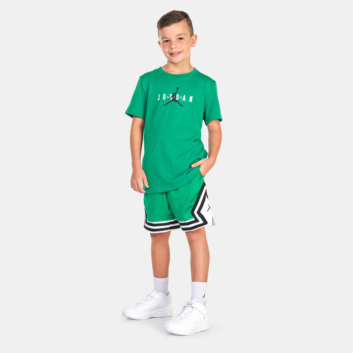 Jordan Kids' Dri-FIT Mesh Shorts Green Jordan Kids' Dri-FIT Mesh Shorts Green image number 2