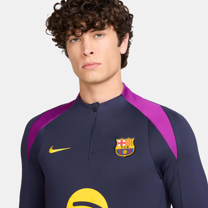 Nike Men's FC Barcelona Strike Pre-Match Football Top Purple image number 2