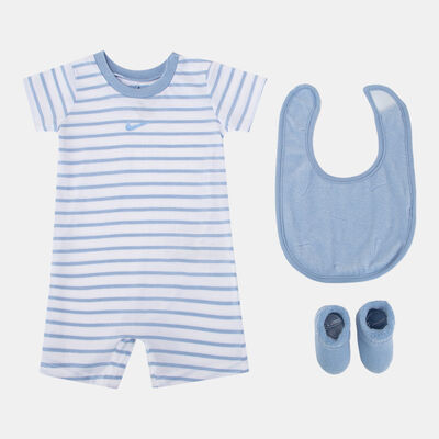 Nike Kids' French Terry Romper Set Blue Nike Kids' French Terry Romper Set Blue