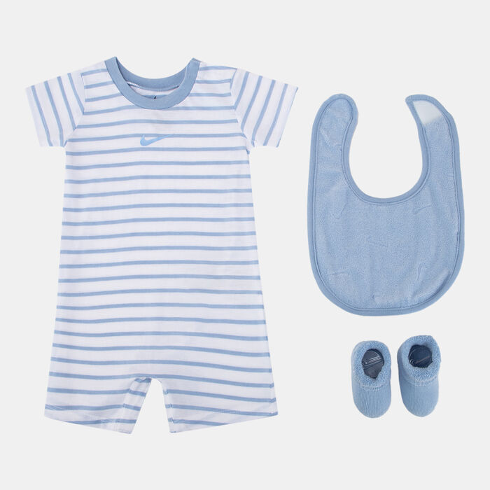 Nike Kids' French Terry Romper Set Blue Nike Kids' French Terry Romper Set Blue image number 1