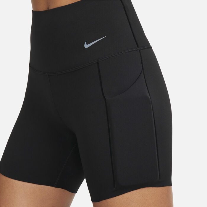 Nike Women's Universa Medium-Support Biker Shorts Black Nike Women's Universa Medium-Support Biker Shorts Black image number 6