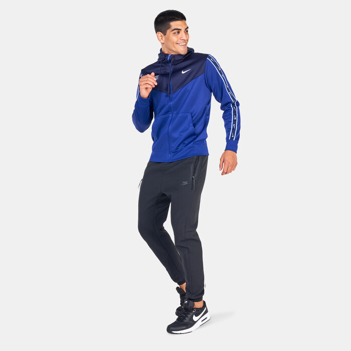 Nike Men's Sportswear Repeat Full-Zip Hoodie Blue image number 2
