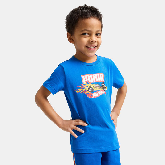 PUMA Kids' HOT WHEELS Graphic T-Shirt Blue PUMA Kids' HOT WHEELS Graphic T-Shirt Blue image number 0