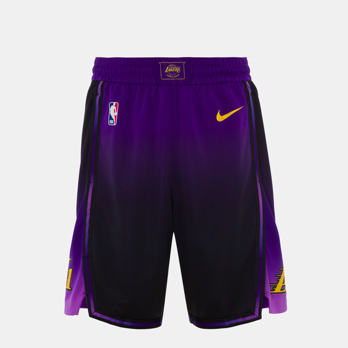 Nike Men's NBA Los Angeles Lakers 24/25 Dri-FIT Swingman City Edition Basketball Shorts Purple Nike Men's NBA Los Angeles Lakers 24/25 Dri-FIT Swingman City Edition Basketball Shorts Purple image number 0