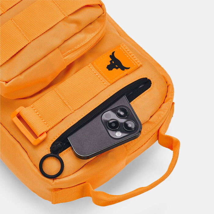 Under Armour Men's Project Rock Waist Bag Orange image number 2