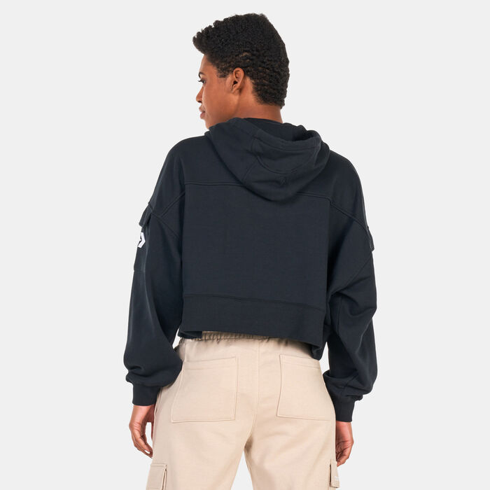 Converse Women's Fashion Crop Hoodie Black image number 1
