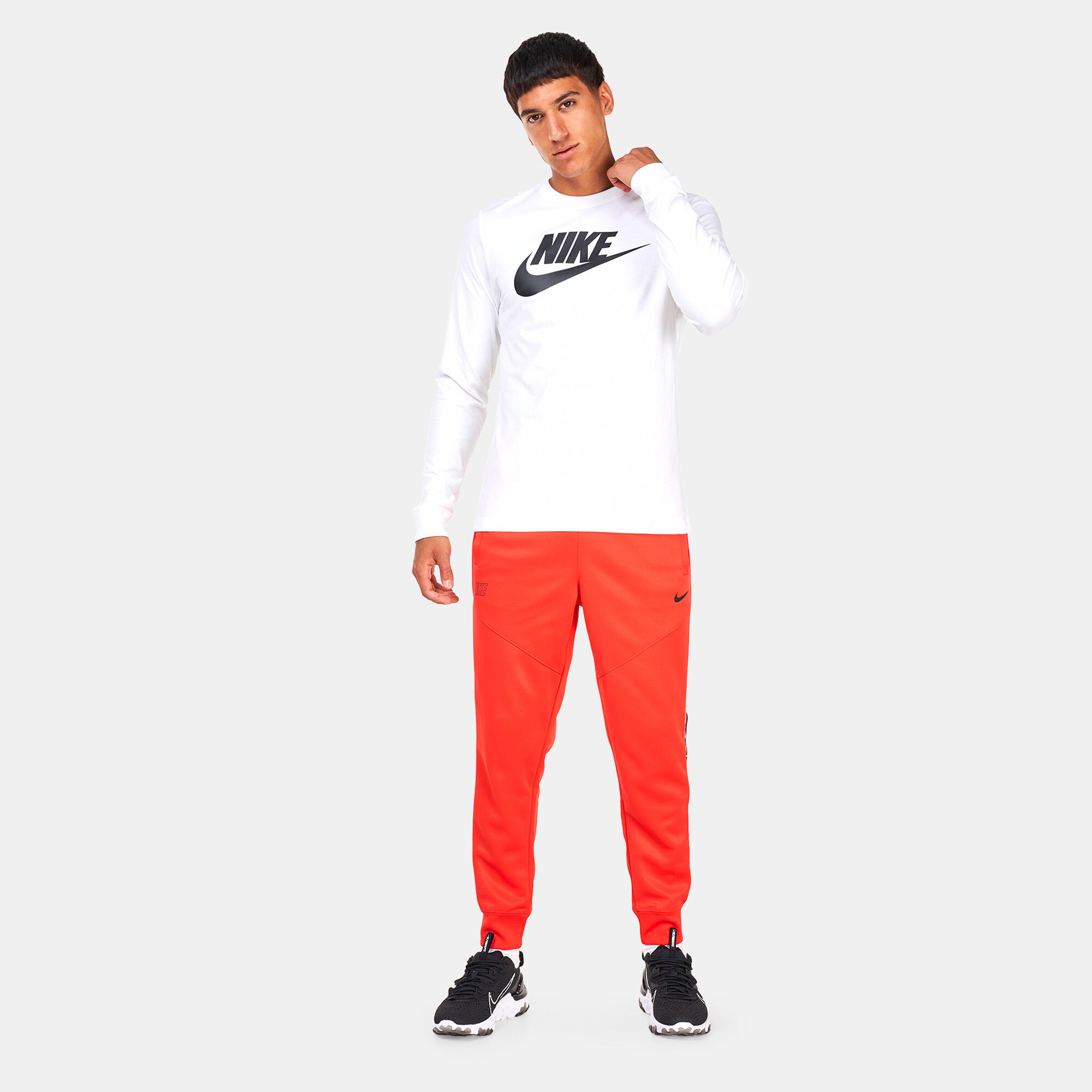 Mens nike joggers red on sale