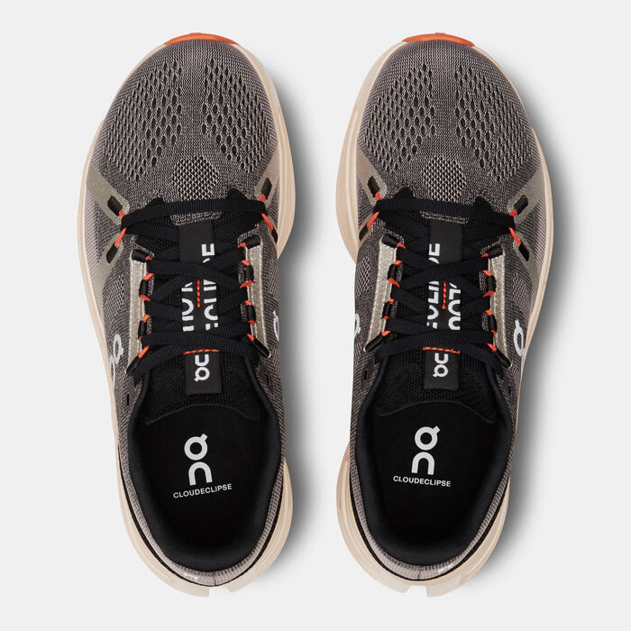 On Women's Cloudeclipse Running Shoes Beige image number 4