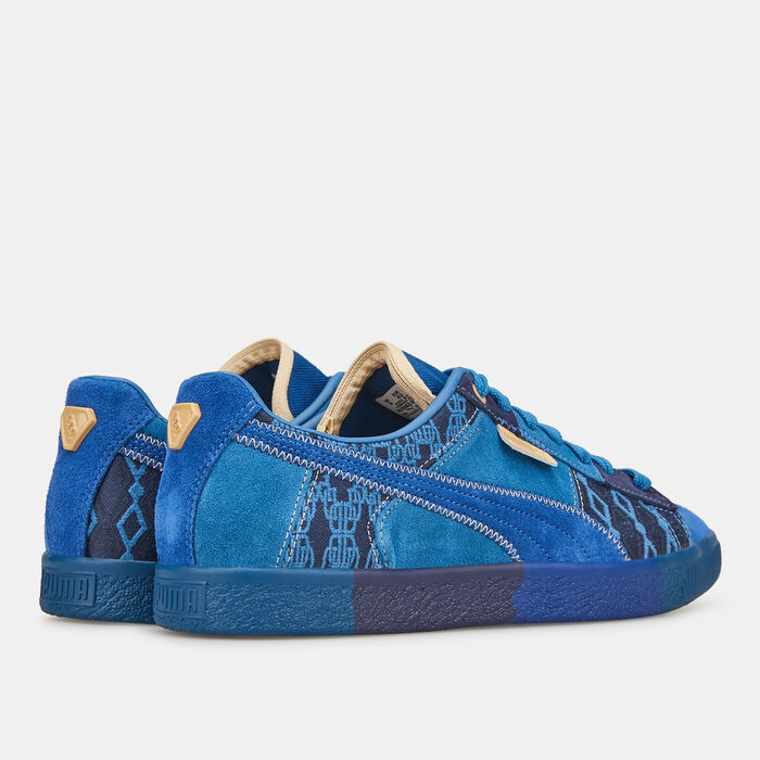 PUMA Men's x DAPPER DAN Clyde Pre Game Runway Shoe Blue PUMA Men's x DAPPER DAN Clyde Pre Game Runway Shoe Blue image number 2