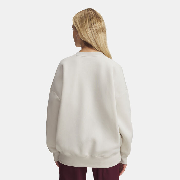 Under Armour Women's Rival Varsity Sweatshirt White Under Armour Women's Rival Varsity Sweatshirt White image number 1