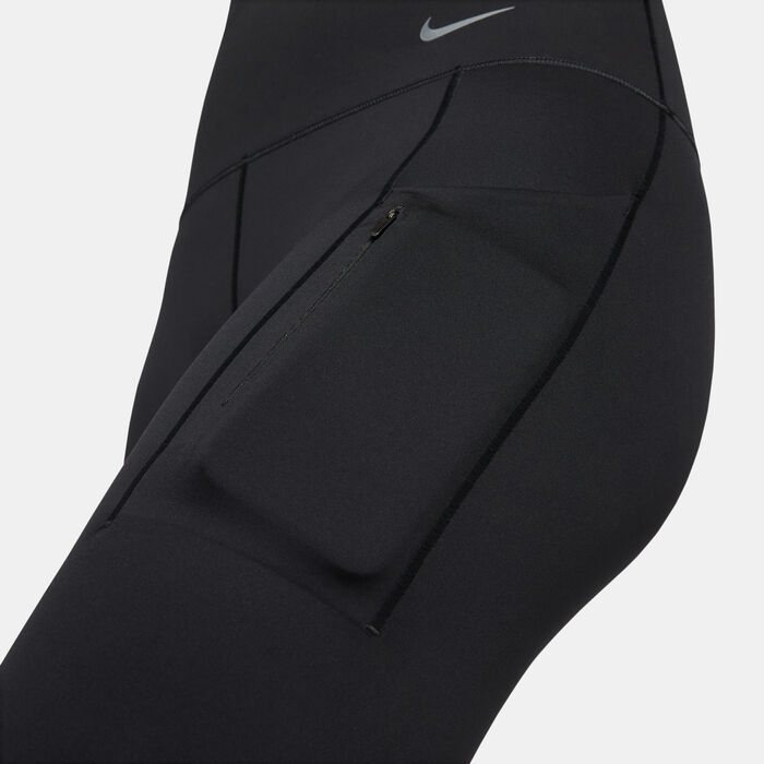 Nike Women's Go Dri-FIT 7/8 Running Leggings Black Nike Women's Go Dri-FIT 7/8 Running Leggings Black image number 6
