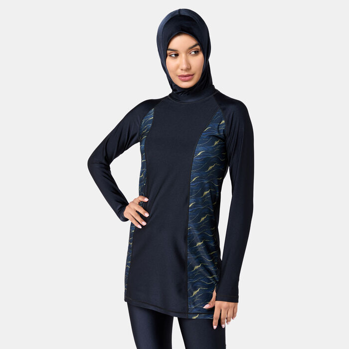 COEGA Women's Modest 3-Piece Swimsuit Black image number 2