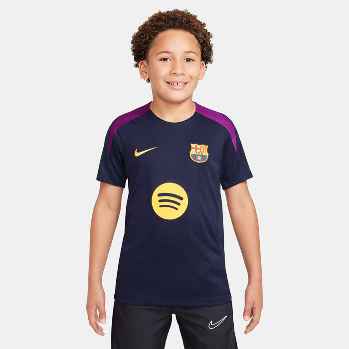 Nike Kids' FC Barcelona Strike Pre-Match Football Top Purple Nike Kids' FC Barcelona Strike Pre-Match Football Top Purple image number 0
