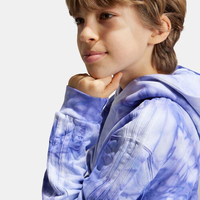 adidas Kids' ALL SZN Tie-Dye Hoodie Blue adidas Kids' ALL SZN Tie-Dye Hoodie Blue image number 4
