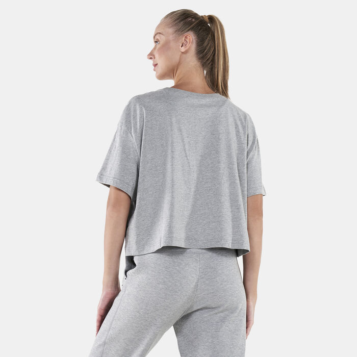 Nike Women's Sportswear Essential Cropped Logo T-Shirt Grey Nike Women's Sportswear Essential Cropped Logo T-Shirt Grey image number 1